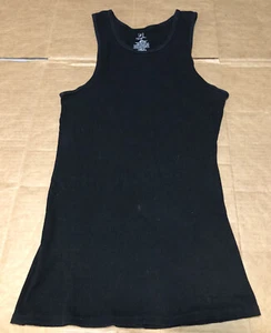 GEORGE Herren Geripptes Tanktop - Schwarz - Größe L (42-44) - Bild 1 von 3