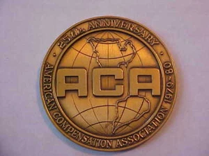 American Compensation Co. 25th Anniversary Large Medal 76mm - Picture 1 of 2