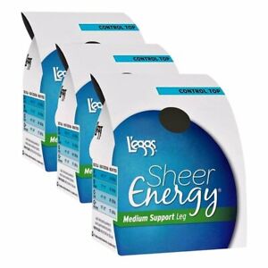 L'eggs Sheer Energy Q Suntan Pantyhose 3 Pack