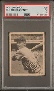 1948 Bowman Baseball Red Schoendienst #38 PSA 5 EX MS299