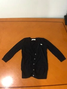 Girls Kids Abercrombie & Fitch Black Cardigan w Buttons Sweater Size Large 10 - Picture 1 of 9