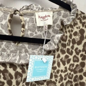 Top para mujer Hayden Los Angeles talla 2XL marrón estampado de leopardo - Imagen 1 de 9