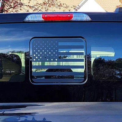 Fits 2015-2021 Ford F150 F250 F350 Rear Back Window American Flag Decal Sticker Foto 1 de 4