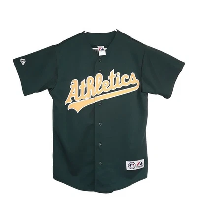 Camiseta de beisebol masculina vintage Nick Swisher #33 Majestic Jersey Oakland Athletics M - Imagem 1 de 4