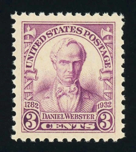 #725, 3c Daniel Webster, GEM-OG-NH & Jumbo, 2014 PSE (graded 100J, nh), Perfect! - Image 1 of 1