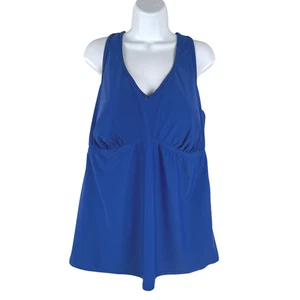 Torrid Active Wireless Racerback Tankini Swim Top 3X Blue Solid NWT SW-2080 - Picture 1 of 11