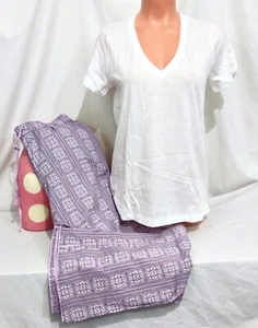 Victorias Secret Mayfair Henley Pajamas PAISLEY Pajama Set NWT M - Picture 1 of 5