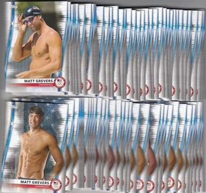(115) 2020 2021 Matt Grevers Topps Olympics Card Lot #17 & #69 - USA Swimming - Picture 1 of 1