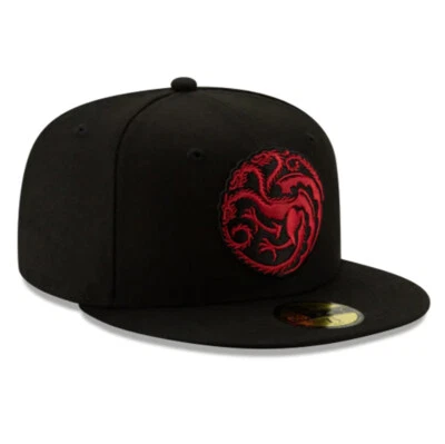 Brand New 59FIFTY GofT Cap - HBO House of The Dragon Targaryen Black Fitted Hat - Image 1 of 4