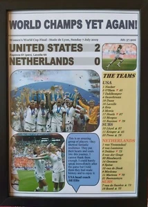United States 2 Netherlands 0 - 2019 Women's World Cup Final - framed print - Picture 1 of 2