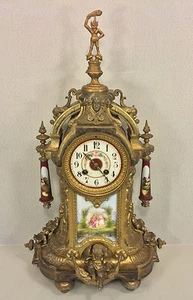 Antike AD Mougin Ormulu Rokoko Stil Kaminuhr läuft schlägt Frankreich - Bild 1 von 12