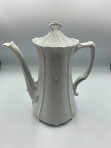 Vintage Tirschenreuth Baronesse weiß Kaffeekanne - Bild 1 von 6