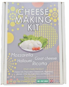 Cheese Making KIT DIY Makes 4 Different Cheeses Goat-Halloumi-Mozzarella-Ricotta - Picture 1 of 7