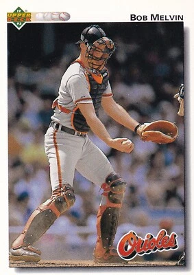 1992 Upper Deck #692 Bob Melvin Baltimore Orioles + (Yes 4 Free Mystery Cards) - Image 1 of 2