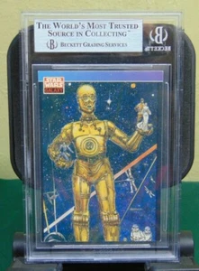 1993-95 Star Wars Galaxy Card #111 C-3PO Jean Giraud Moebius SIGNED BAS Beckett - Picture 1 of 2