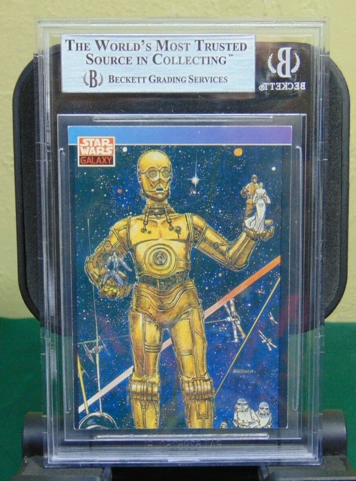 1993-95 Star Wars Galaxy Card #111 C-3PO Jean Giraud Moebius SIGNED BAS Beckett - Image 1 of 2