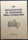 Kashim Ibrahim Tala / Introduction To Cameroon Oral Literature -- Signed 1St Ed