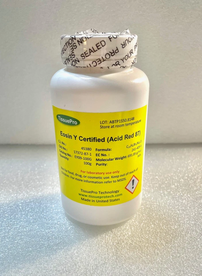 Certificado Eosin Y (rojo ácido 87), pureza 94% +, 50 g TISSUEPRO ENVÍO GRATUITO Foto 1 de 3