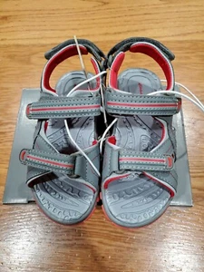NWT Eddie Bauer Boy's Sandals -Style Carter- Size 10M - Color Grey/Red - Picture 1 of 5