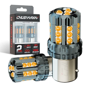 Super bright 1157 LED Amber DRL Switchback Turn Signal Parking Light Bulbs - Picture 1 of 8