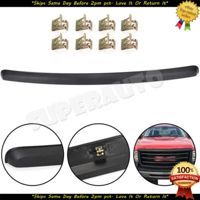 Guarnição de moldura de capô sem cromo ADEQUADO PARA 07-13 GMC Sierra 1500/07-10 2500HD 3500HD - Imagem 1 de 3