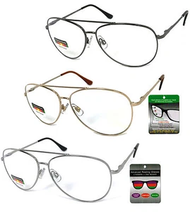 Multi Focal Reading Glasses 3 Strengths in 1 Reader Pilot Spring Hinges - Picture 1 of 7