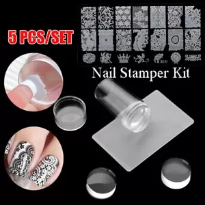 Nail Stamper Nail Stamp Kit Clear Silicone Nail Stamper Jelly Stamper for Nail - Picture 1 of 8
