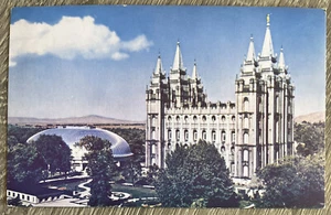 Temple Square Salt Lake City Utah UT Mormon Church Tabernacle Vintage Postcard - Picture 1 of 7
