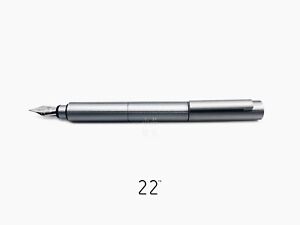 Taiwan 22 Design Studio SEAM Aluminum Gray short Fountain Pen