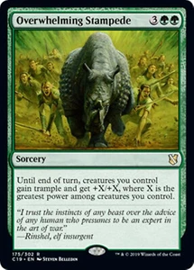 OVERWHELMING STAMPEDE NM Commander 2019 mtg Green - Rare - Picture 1 of 1