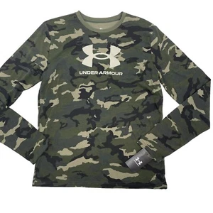 Under Armour Boys Youth XL Camo Long Sleeve Shirt Green UOFGA10F-311 NWT - Picture 1 of 8