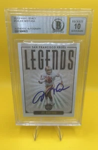 2020 Panini Legacy Joe Montana on card auto - Beckett Authentic 10 - Picture 1 of 2