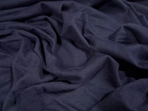 Cotton Single Jersey Fabric, Per Metre - Plain - Navy Blue - Picture 1 of 3