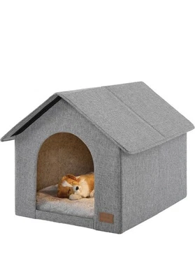 Casa interior para perros Nuromy con cojín de felpa lavable tamaño pequeño para perro 8 libras Foto 1 de 4