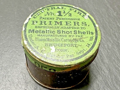 CARTUCHO METÁLICO UNIÓN FUEGO CENTRAL 1.5 IMPRIMACIONES DE PERCUSIÓN LATA VACÍA I956 Foto 1 de 4