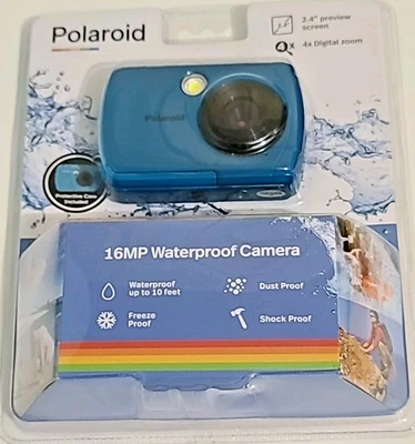 POLAROID Waterproof 16MP Digital Portable Handheld Action Camera - Teal - Image 1 of 4