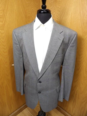 Mens Blazer Sport coat Jacket Jos A Bank Signature Lt Gray Plaid 100% Wool N#106 - Image 1 of 4