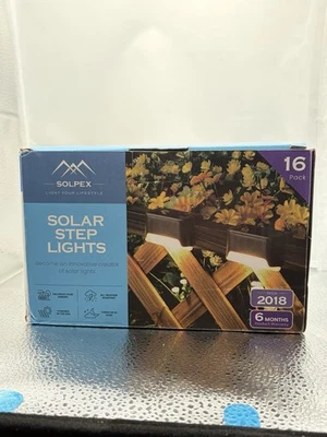 SOLPEX Solar Deck Lights Outdoor 16 Pack Solar Step Lights Waterproof Led New - Image 1 of 3