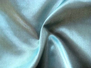 Awesome SMOKY AQUA SHIMMERY SATINY ORGANZA-Like Fabric - Picture 1 of 6