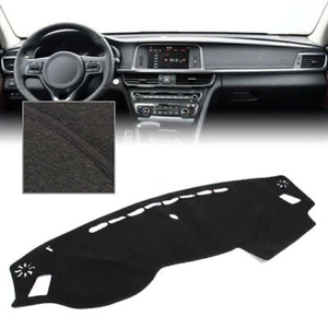Black Dash Mat Dashboard Cover Dashmat Polyester For Kia Optima 2016 2017 2018 - Picture 1 of 12