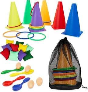 Bean Bag Toss Game Outdoor Toy Garden Party Game Easter Gifts For Toddler Kids - Picture 1 of 23