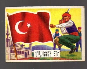 Flags of the World Card # 7 - TOPPS (1956) - Turkey - Picture 1 of 2