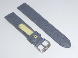 "Correa de reloj DI-Modell genuino suave cuero de avestruz 18 mm gris "SAVANNA" - Imagen 1 de 3
