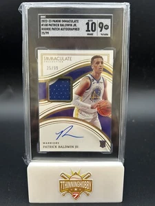 Patrick Baldwin Jr. Panini Immacolata Maglia Patch Rookie Card Auto /99 SGC 9 - Foto 1 di 2