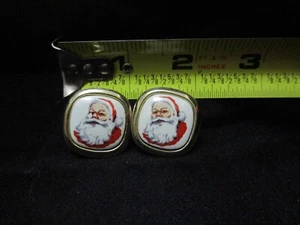Vintage Santa Claus Screw-on Clip-on earrings gold tone - Picture 1 of 4