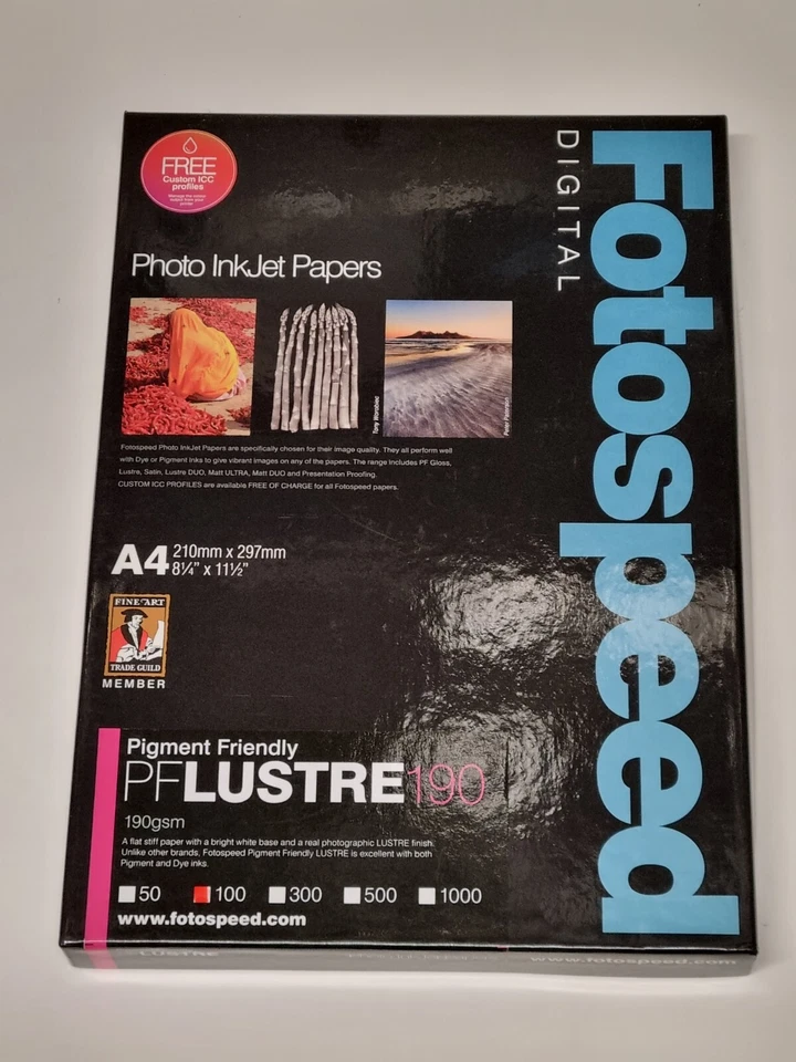 Fotospeed 7D471 - A4 - Pigment Friendly Lustre 190gsm inkjet Paper - 100 Pack - Image 1 of 1