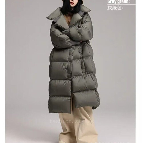 OFF WHITE Cappotto lungo sopra il ginocchio piumino d'anatra donna stile americano Occident invernale