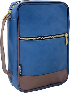 Bible Cover Bag, Blue Jean Pattern Bible Bag with Handle, Pockets and Zipper for - Picture 1 of 7