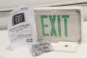 SEWLDGW Dual-Lite Exit Sign 1.8W LED Green White 2S NEW Hubbell - Picture 1 of 7