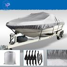 Boat Cover 14-16ft 3 Layers Heavy Duty Fabric W/Cotton Lining Waterproof 90"